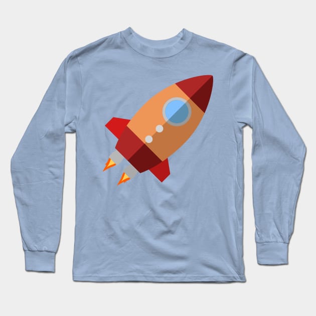 Rocket Ship Long Sleeve T-Shirt by KShinabery